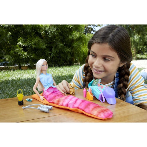 Barbie Doll & Accessories It Takes Two Malibu Camping Playset + Doll Pet Puppy