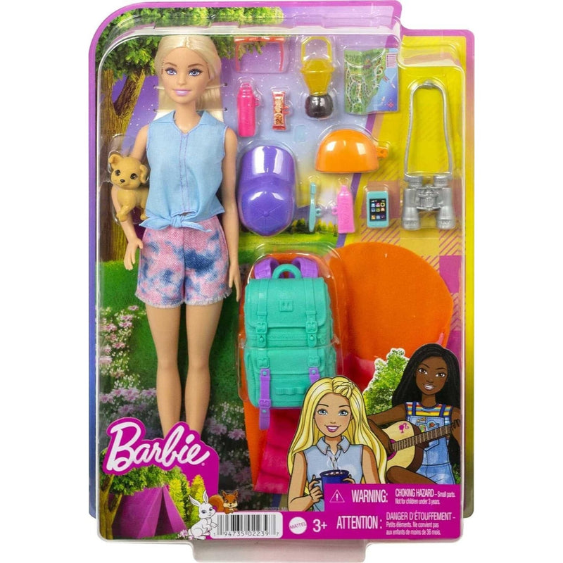 Barbie Doll & Accessories It Takes Two Malibu Camping Playset + Doll Pet Puppy