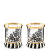 MacKenzie-Childs B&W Royal English Garden Tumbler (Set/2) Glass Set. NEW!