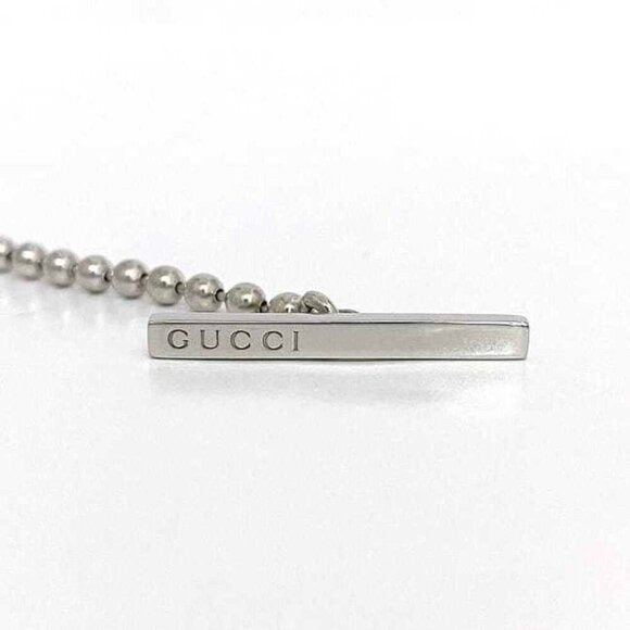 Gucci  Sterling Silver Interlocking G Brit Toggle Necklace NIB