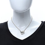 Gucci  Sterling Silver Interlocking G Brit Toggle Necklace NIB