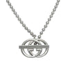 Gucci  Sterling Silver Interlocking G Brit Toggle Necklace NIB