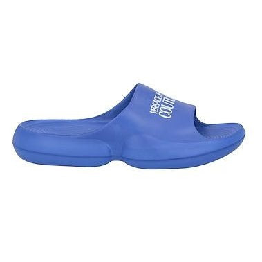 Mens Versace Jeans Couture Blue Signature Platform Slide Sandals Size: 9 - NEW