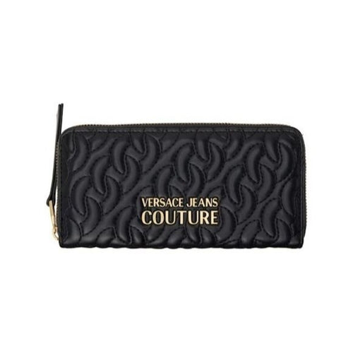 VERSACE JEANS COUTURE Black Quilted Wallet NIB