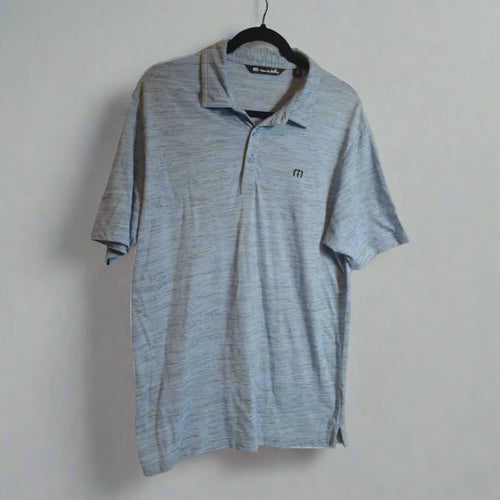 Travis Mathew Mens Golf Polo Shirt Blue Poly / Cotton