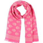 pink skull scarf