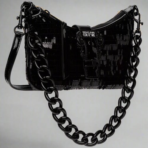 Versace Jeans Couture Black Sequinned Bag 