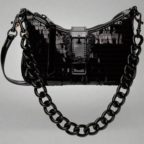 Versace Jeans Couture Black Sequinned Bag 