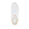 Mens Lanvin Paris DBB0 White Leather with Gold Accent Sneakers Size: 12 /45 NIB