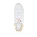 Mens Lanvin Paris DBB0 White Leather with Gold Accent Sneakers Size: 12 /45 NIB