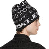 Versace Jeans Couture Black & White Knit Beanie  Rib knit wool-blend beanie