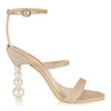 Sophia Webster Gold Glitter Rosalind Pearl Heeled Sandals Size: 39.5 / 9.5 NIB