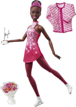 A/A Ice Skater Barbie Doll African American Brunette NIB - ThingsGallery