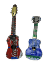 Amazing South Africa Handmade Guitar Set of 2 Made from Soda Cans Tin Figurine - ThingsGallery