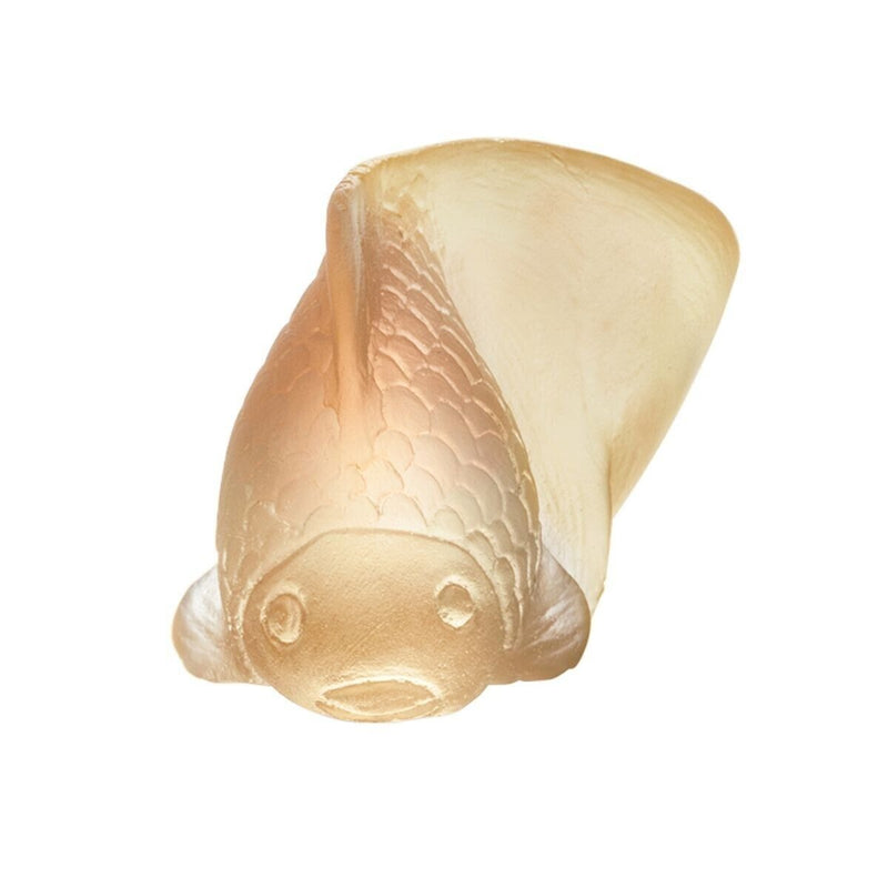 Daum Yellow Goldfish Pâte De Cristal Figurine