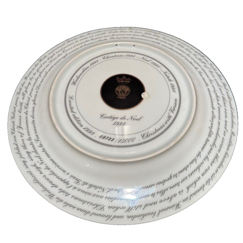 Rosenthal Versace Christmas, 1998 Collectors Plate Cortege De Noel Numbered LE