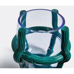 Cassina Sestiere Small Teal & Transparent Vase by Patricia Urquiola - NEW