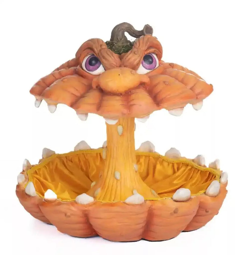 Katherine's Collection Oh My Gourd Scary Halloween Pumpkin Candy Bowl - NEW