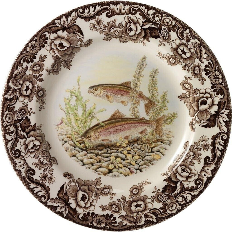 Spode Woodland Salad Plate, Trout 8 Inch NIB