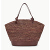 Staud XL Squillo Raffia Tote – Mahogany Brown Purse - NEW