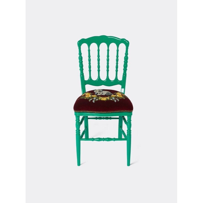 Gucci Francesina Chair Emerald Green / Multicolor - NEW