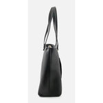 Badgley Mischka Black Square - MT Vegan Leather Tote/Handbag w Gold BM Logo NWT