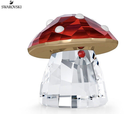 New In Box Swarovski Holiday Cheers Red Mushroom Crystal Figurine #5627103