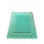 Abigails Portugal Green Cheese Tray w/ Mouse Lid Cats Embossed Majolica Style