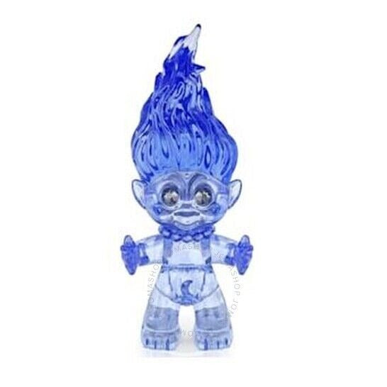 Swarovski Crystal Good Luck Trolls Troll Figurine in Blue Item: 5682655 NIB