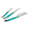 Set Of 3 FRENCH HOME Laguiole Cheese Knife, Spreader Cleaver Turquoise NIB