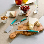 Set Of 3 FRENCH HOME Laguiole Cheese Knife, Spreader Cleaver Turquoise NIB