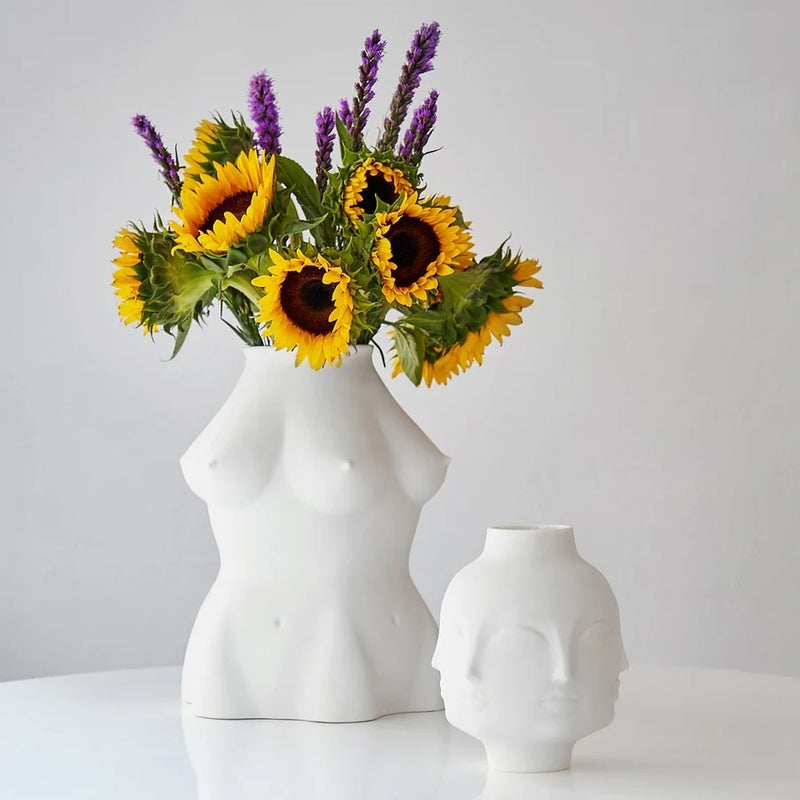 Jonathan Adler White Female Form - Luciana Vase / Figurine - Brand New