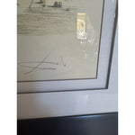 Salvador Dalí Signed Etching - "Paranoiac Village" - Limited Edition 9/500 Frame