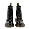 patent leather combat boots