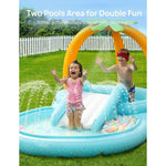 Evajoy Kiddie Pool Inflatable Play Center Kids Pool W/ Slide Water Sprayers NEW