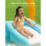 Evajoy Kiddie Pool Inflatable Play Center Kids Pool W/ Slide Water Sprayers NEW