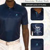 Robert Graham Mens Blade Iron Short Sleeve Knit Polo, Navy, Small S NWT