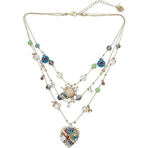 Betsey Johnson Womens Butterfly Charms Layered Necklace - NEW