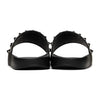 VALENTINO GARAVANI Black Rockstud Pool Slides / Sandals Size: 44 / 11 US NIB