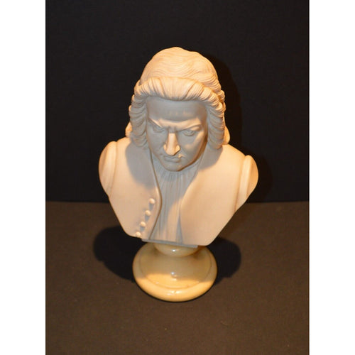 Vintage A.Giannelli Bach Bust with Marble Base 9.25" Tall - Made In Italy