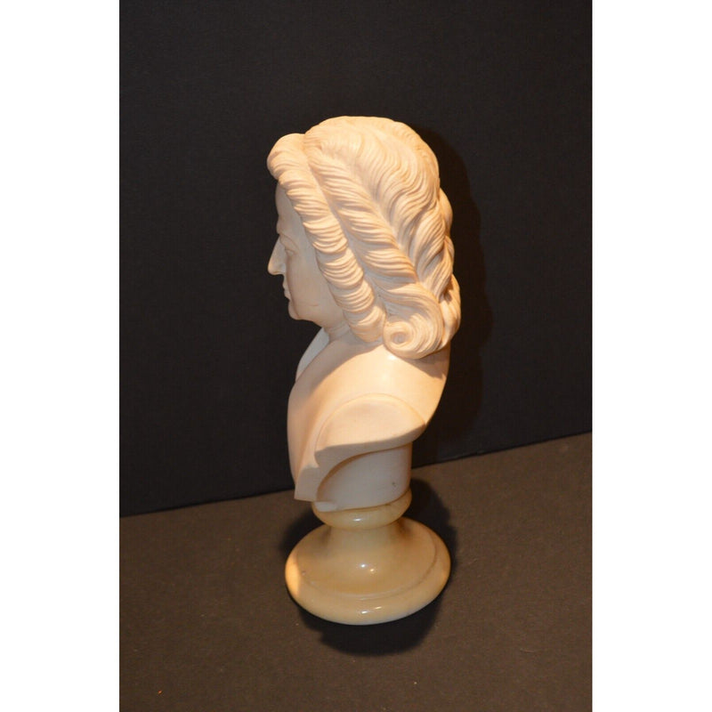 Vintage A.Giannelli Bach Bust with Marble Base 9.25" Tall - Made In Italy