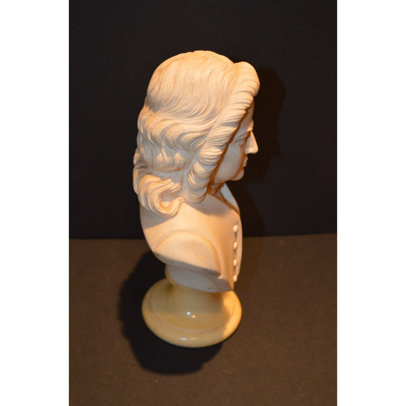 Vintage A.Giannelli Bach Bust with Marble Base 9.25" Tall - Made In Italy