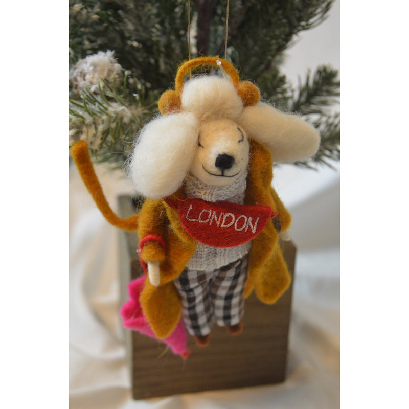 Anthropologie Travel Poodle Ornament - London - NWT