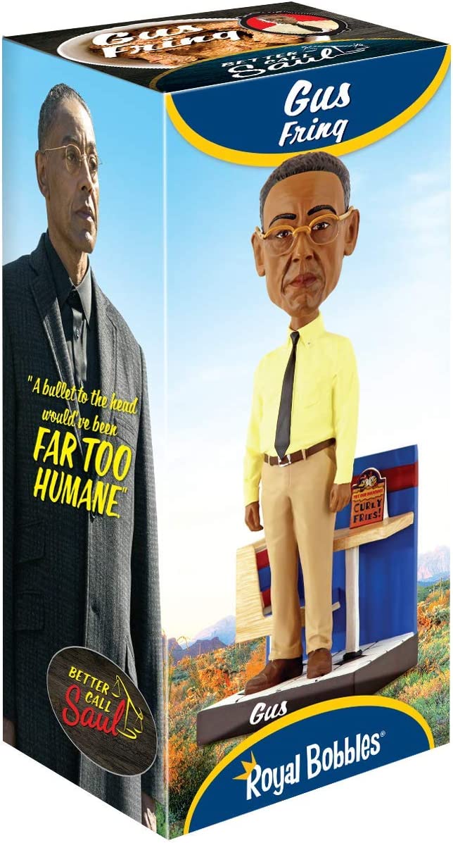 Royal Bobbles Better Call Saul Gus Fring Bobblehead, Premium Polyresin Lifelike Figure, Unique Serial Number, Exquisite Detail