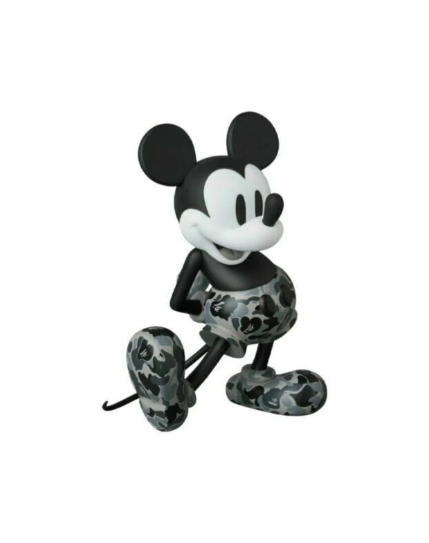 Limited Disney + Medicom Toy VCD BAPE MICKEY MOUSE MONOTONE Ver. Figure NIB