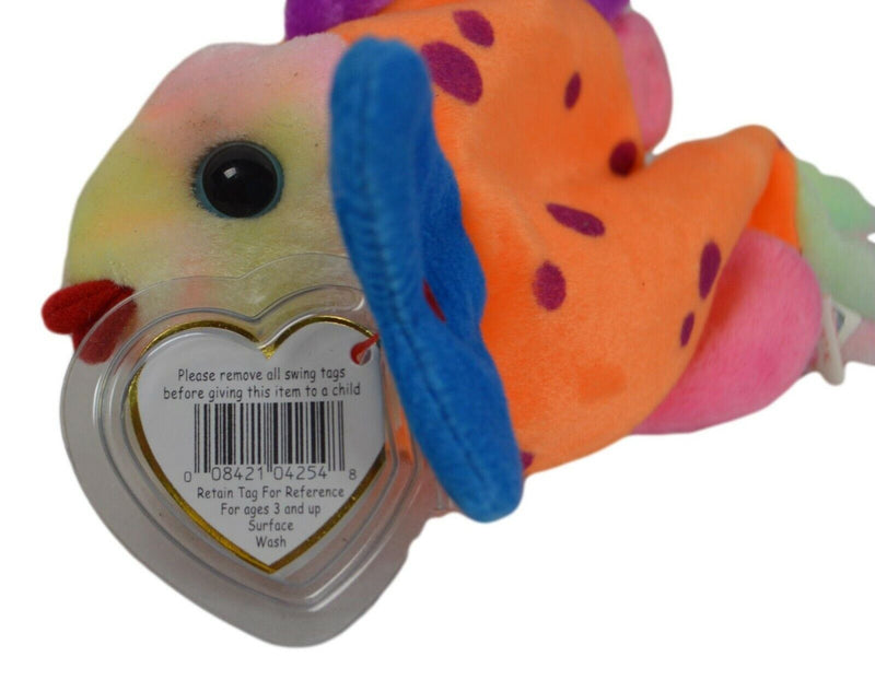 RETIRED ORIGINAL TY BEANIE BABY LIPS FISH MARCH 15 1999 PE PELLETS
