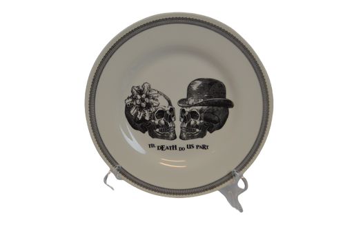 Til Death Us Part Set X 4 Halloween Plates Royal Stafford 8.5” Salad / Side NEW