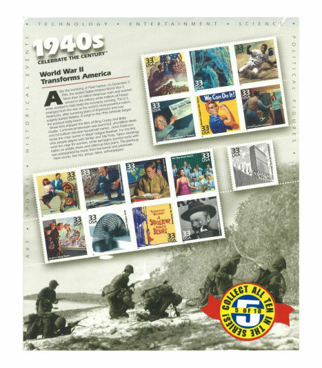 USA 1998 Celebrate the Century 1940s No.5 In A Series of Ten Sheets Stamps