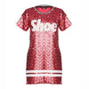 SHOESHINE Shoe Red Sequin Oversized T-Shirt S NWT