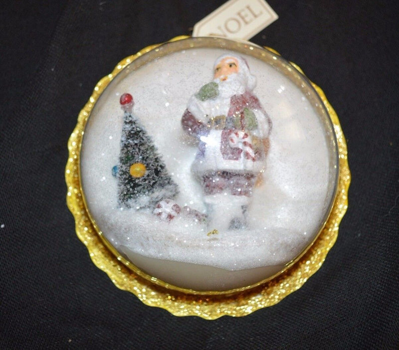 Santa Claus in Plastic Snow Globe Snowdome Ornament